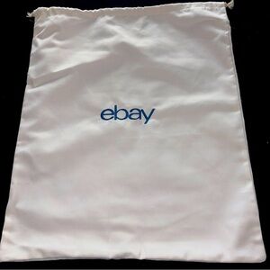 EBAY BRAND LIMITED WHITE COTTON DUST BAG DRAWSTRING Travel LARGE 22" x 18"